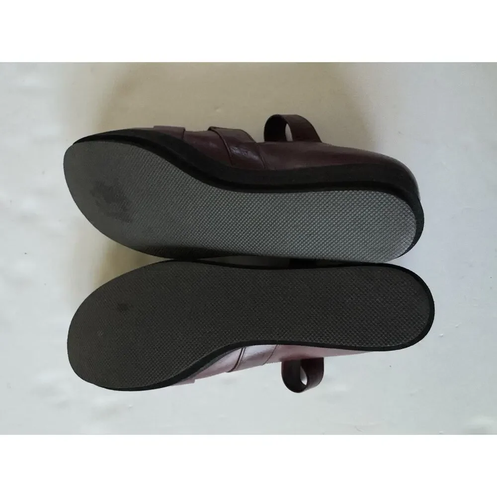 Robert Clergerie Burgundy Platform Mary Jane Pumps